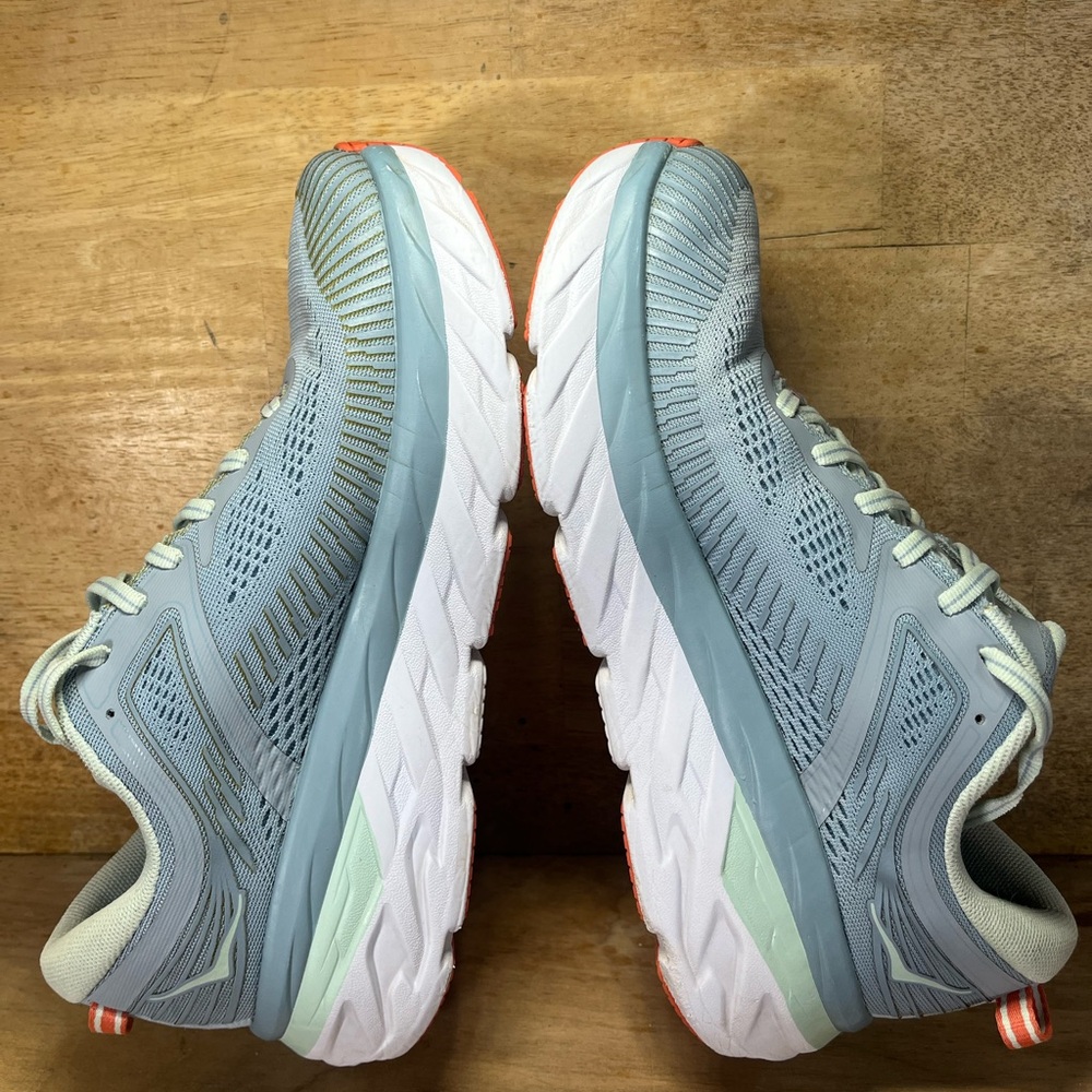 Hoka One One Bondi 7 REFLECTIVE Womens Size 8.5 Running Shoes Sneakers Blue Fog - Picture 6 of 12